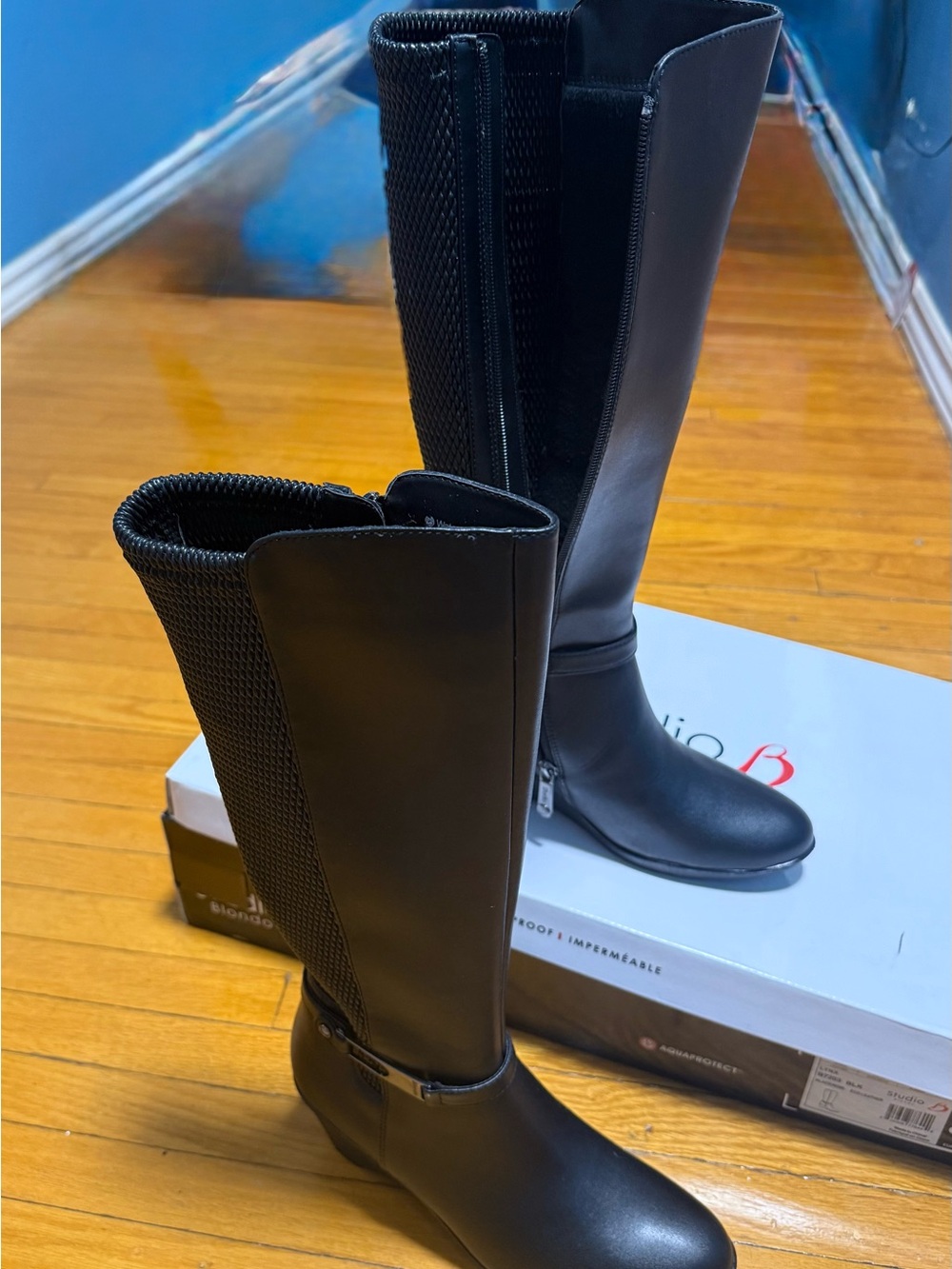 Blondo Black Tall Riding Heeled Boots